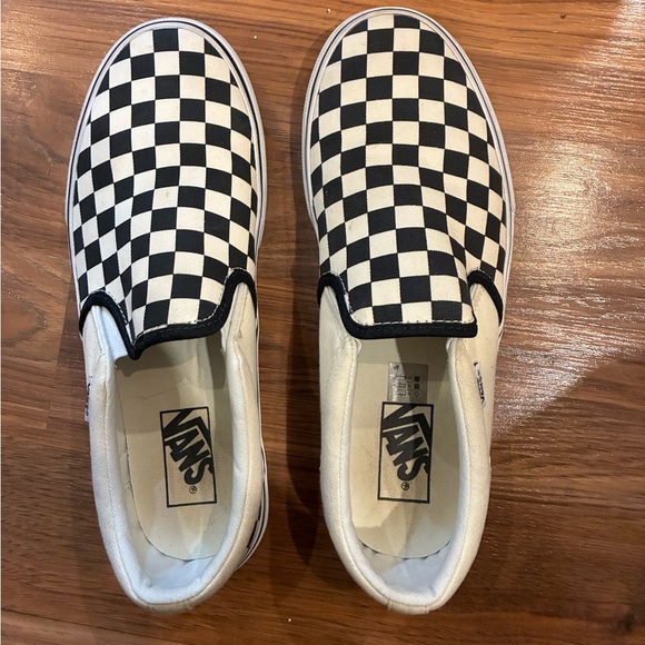 Vans Other - Vans Checkerboard Platform Slip-On Sneakers Men’s size 8. Great used condition!